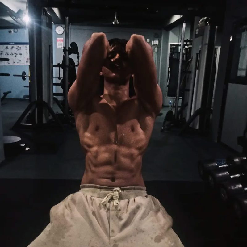 Ashis Neupane working out at Apex Fitness Centre